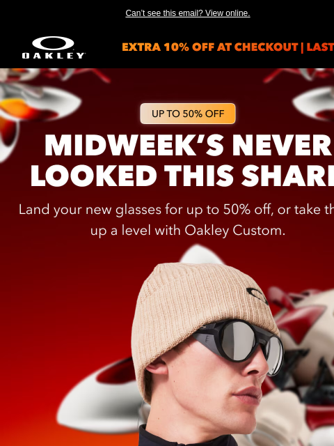 oakley newsletter: Up to 50% Off Bestselling Eyewear