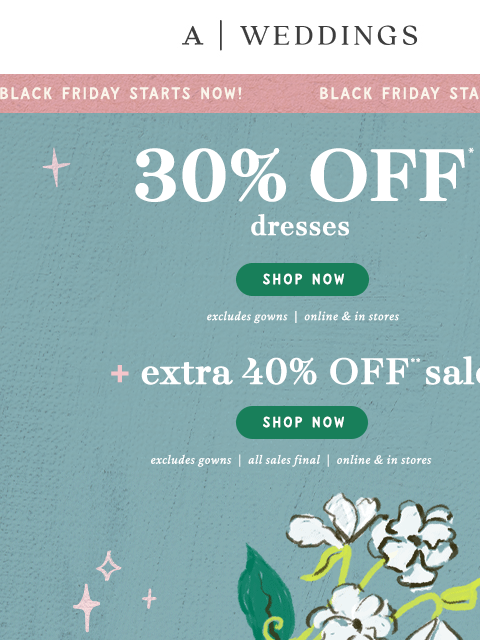 anthropologie newsletter: 30% OFF for guests, 'maids & MORE!