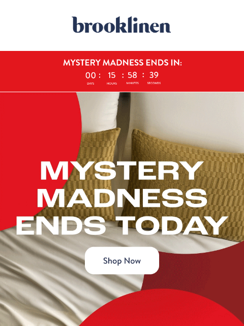 brooklinen newsletter: LAST CHANCE FOR 40% OFF