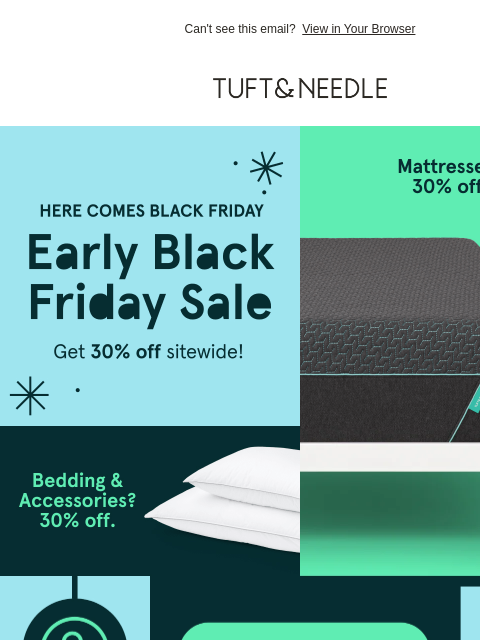 tuftandneedle newsletter: The Early Black Friday Sale is ending…