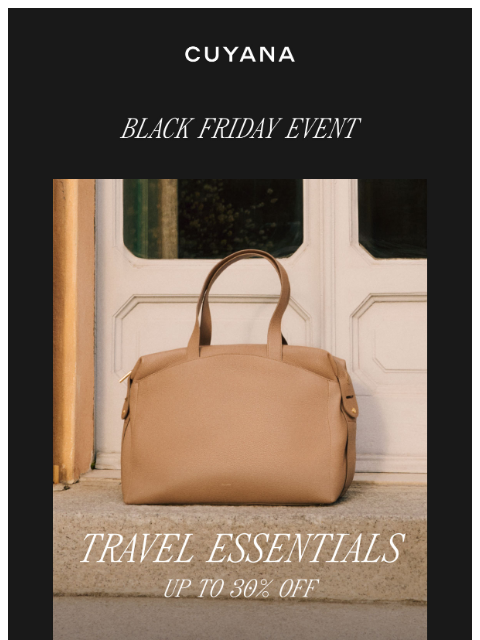 cuyana newsletter: On Sale: Travel Essentials