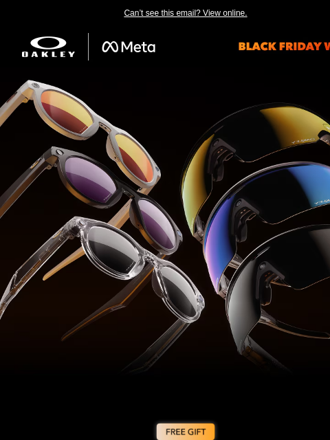 oakley newsletter: Free Gift With Performance AI Glasses