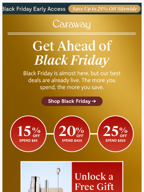 carawayhome newsletter: Be the FIRST to Black Friday ‼️