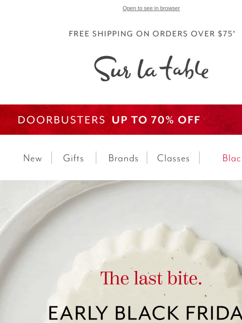 surlatable newsletter: Final Hours! 70% Off Doorbusters