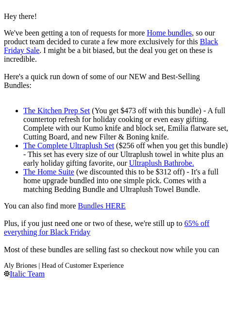 italic newsletter: Don't Miss Our NEW Black Friday Bundles