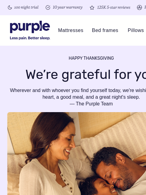 purple newsletter: Happy Thanksgiving!