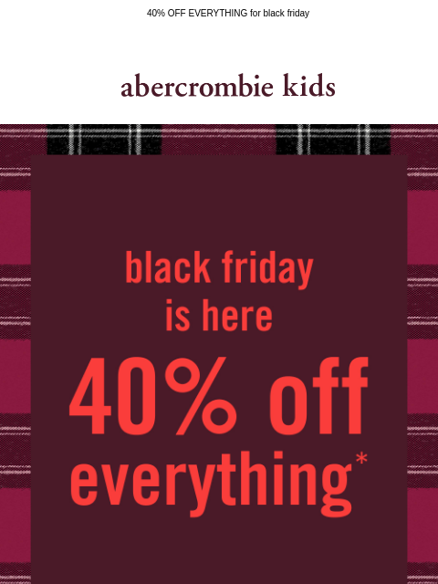abercrombie newsletter: oh what fun it is to save!