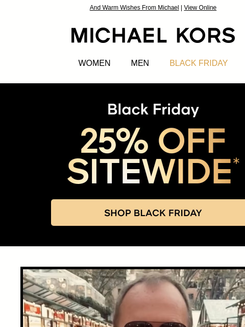michaelkorsmail newsletter: A Thanksgiving Treat: 25% Off Sitewide 🍁