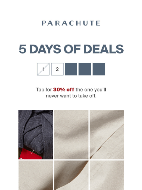 parachutehome newsletter: Today Only: 30% Off A Soft Favorite