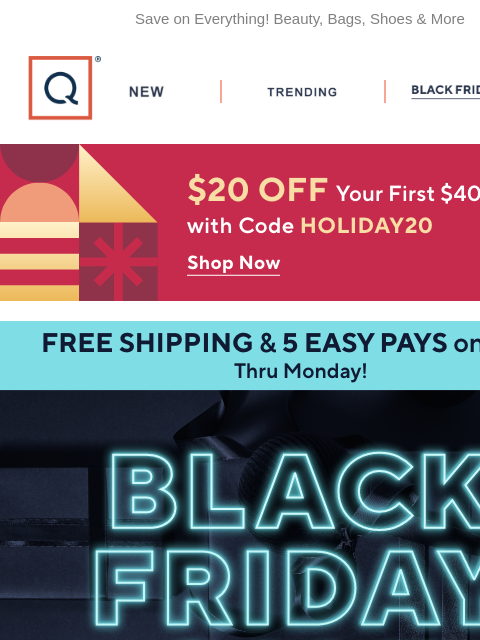 qvcemail newsletter: It's On! Black Friday Sale & Free Ship