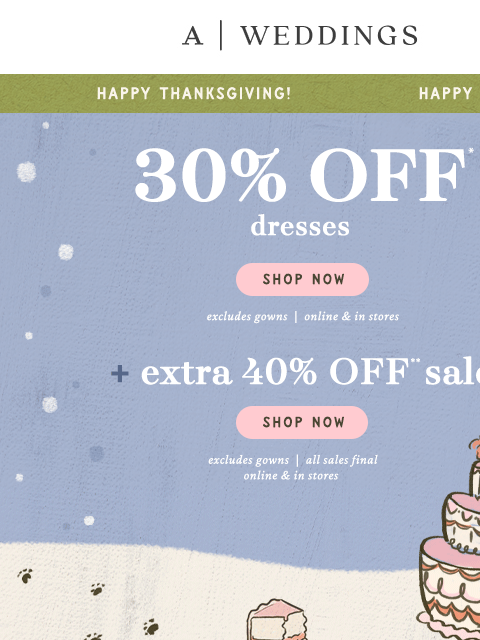 anthropologie newsletter: 30% OFF dresses + extra 40% OFF SALE!