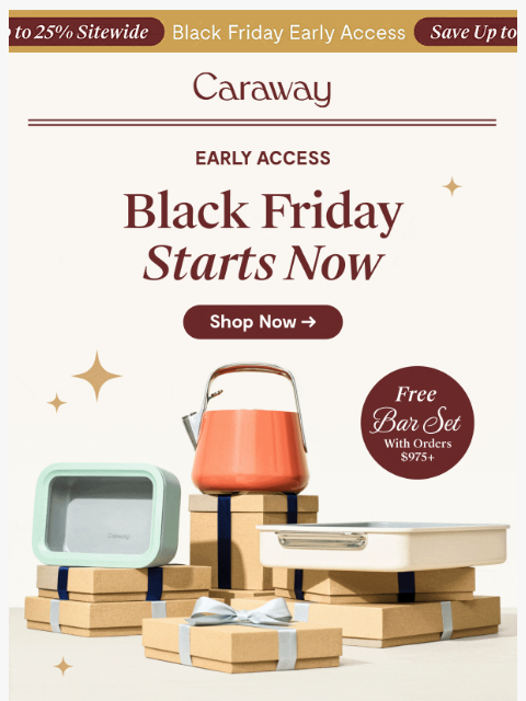 carawayhome newsletter: You Get EARLY ACCESS 🎉