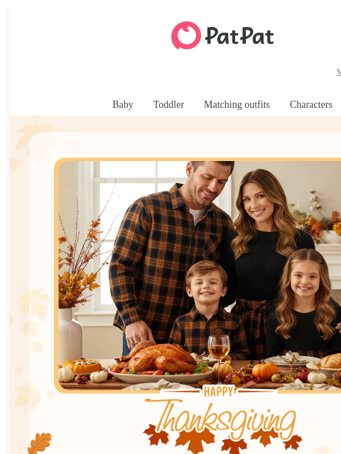 patpat newsletter: 🧡Happy Thanksgiving from Our Family to Yours 