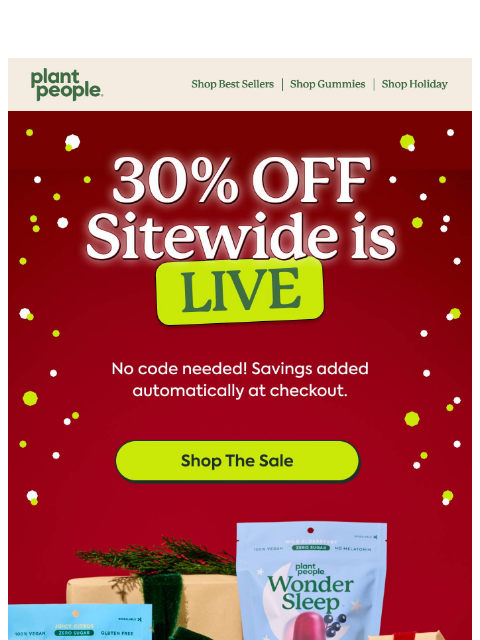 plantpeople newsletter: Black Friday Eve = 30% Off Sitewide!