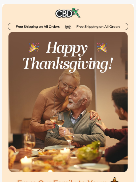 cbdfx newsletter: Happy Thanksgiving! Gobble up 40% OFF site-wide 🍗