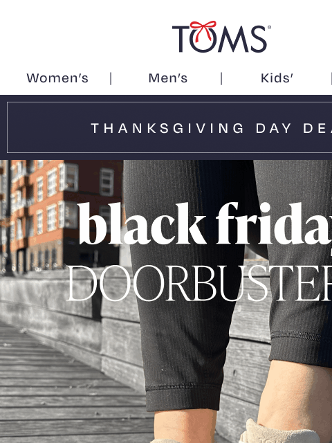toms newsletter: Thanksgiving Deal of the Day—$35 Collins Sneakers!...