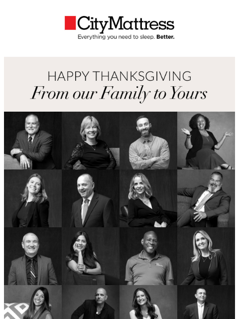 citymattress newsletter: With gratitude from our family to yours
