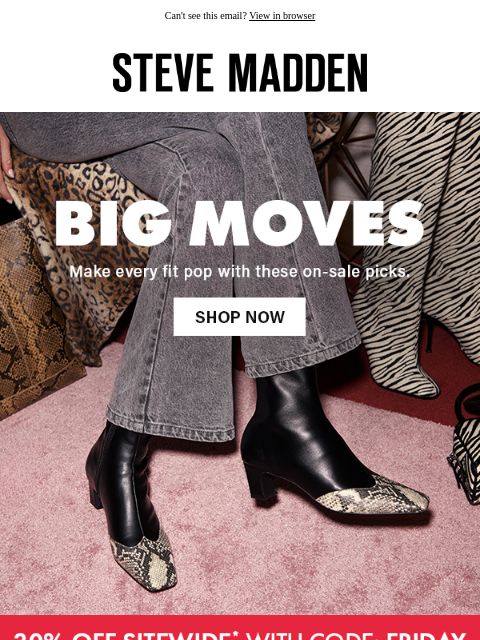 stevemadden newsletter: Thankful For 30% Off Sitewide 🛍️
