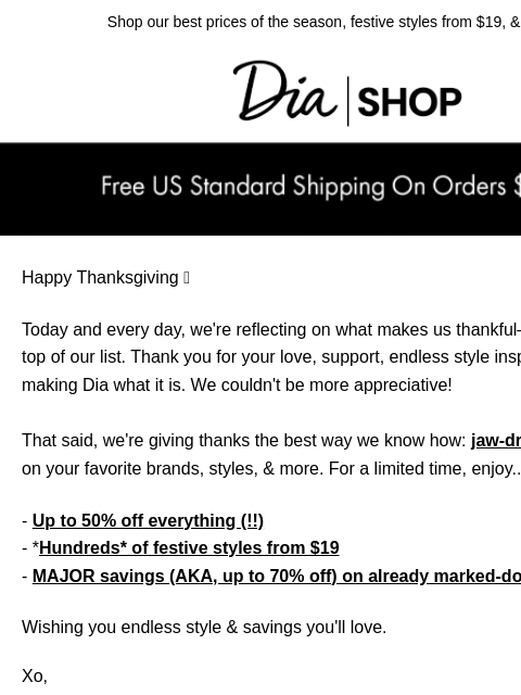 dia newsletter: Something EXTRA to Say Thanks 💘​