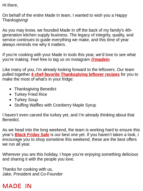 madeincookware newsletter: Save This for Tomorrow’s Leftovers