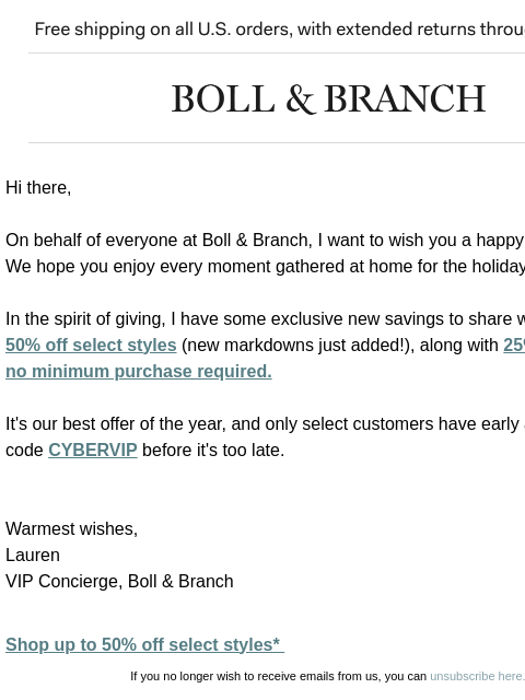 bollandbranch newsletter: Our thanks to YOU: 25% off sitewide