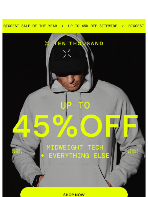 tenthousand newsletter: Our Top Sweats, Now Up to 45% Off