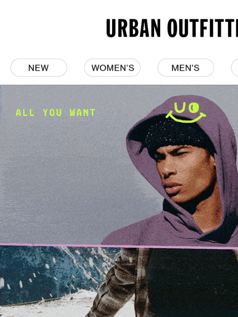 urbanoutfitters newsletter: 40% off comfy gifts for him