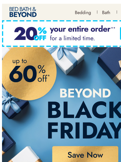 bedbathandbeyond newsletter: Celebrate Thanksgiving with up to 60% off 🦃