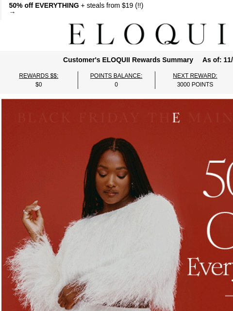 eloquii newsletter: BLACK FRIDAY IS HEREEE❣️​