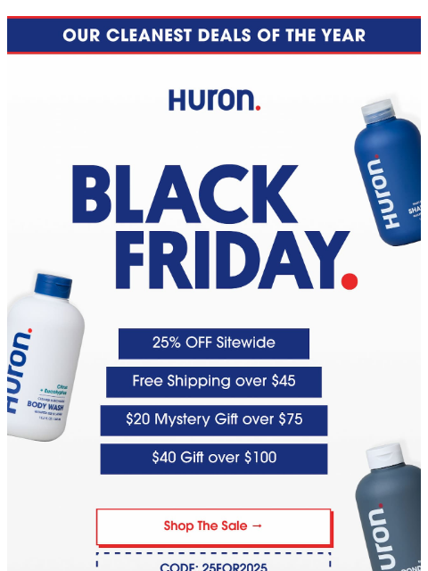 usehuron newsletter: Black Friday Is ON - 25% OFF Sitewide