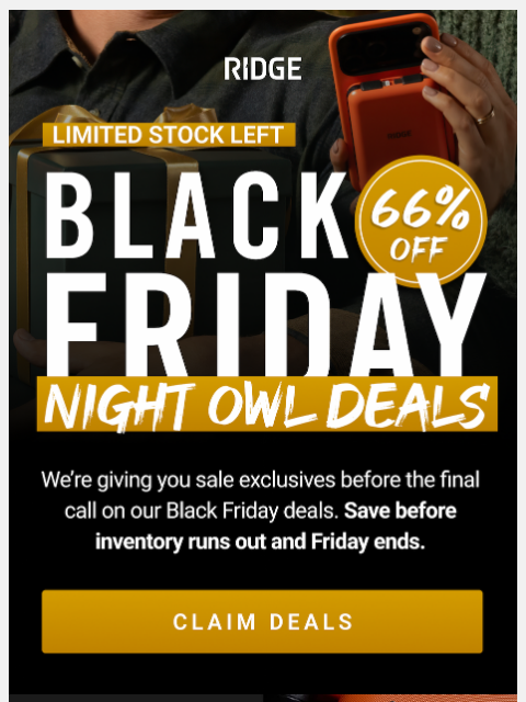 ridge newsletter: Want special night owl deals?