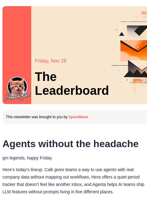 producthunt newsletter: 😸 Ideas that print money