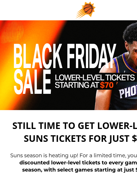 suns newsletter: Don't Miss Out! Phoenix Suns Black Friday Deals
