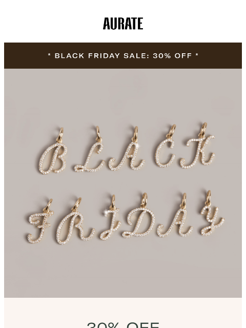 auratenewyork newsletter: BLACK FRIDAY IS ON 💎