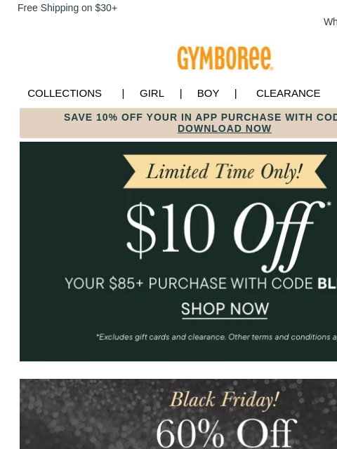 gymboree newsletter: Little Black Friday Deal 🖤 60% Off Sitewide