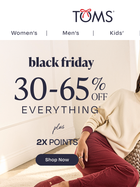 toms newsletter: Up to 65% Off Couch-Worthy Styles