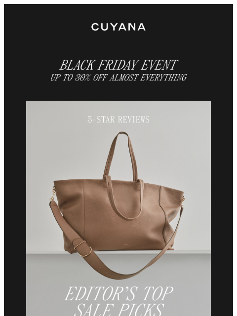 cuyana newsletter: On Sale: Editor's Favorite Bags