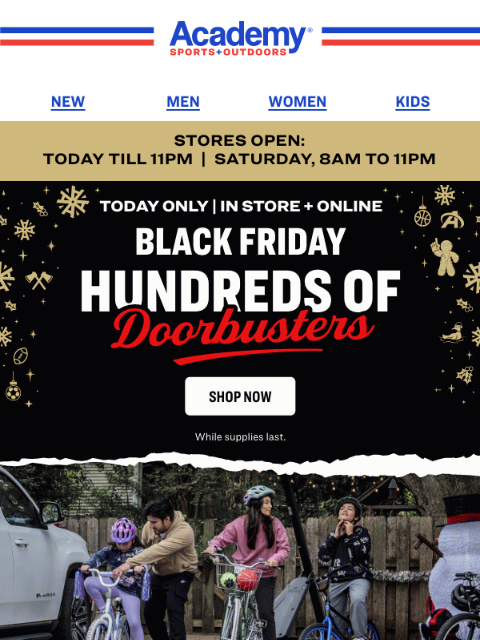 academy newsletter: Black Friday❗️Kids' Bikes, from $49.99