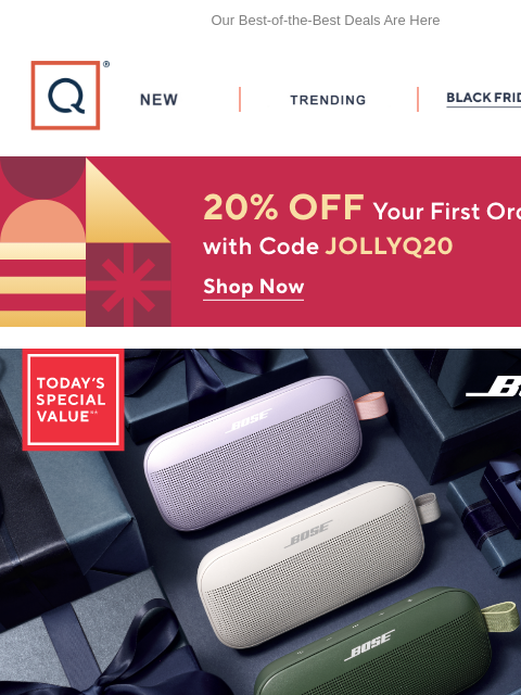 qvcemail newsletter: Bose® Wireless Speaker + Get 20% Off