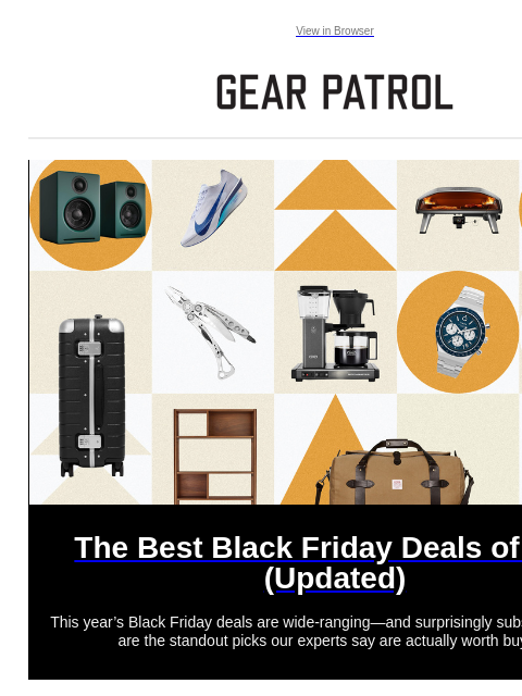 gearpatrol newsletter: Editor's Picks: The Best Deals of Black Friday 202...
