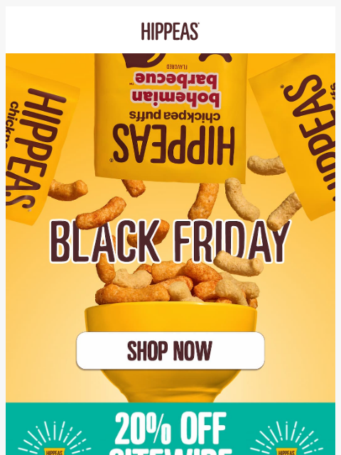 hippeas newsletter: Crunch Time: Black Friday Deals Await!