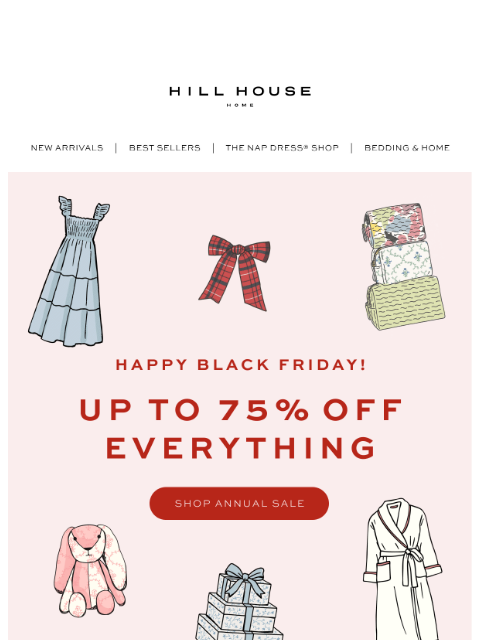 hillhousehome newsletter: UP TO 75% OFF 🎀