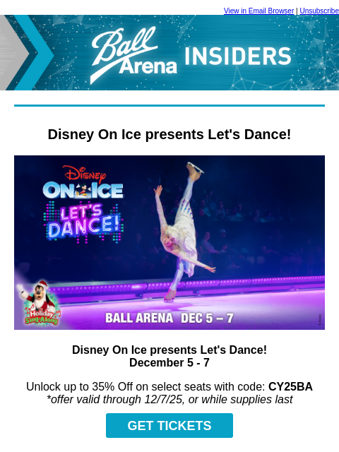 kroenkeentertainment newsletter: Ball Arena's Holiday Deals Are Here!