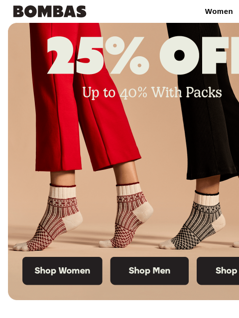 bombas newsletter: Black Friday’s Ending: 25% Off Everything (Up to 4...
