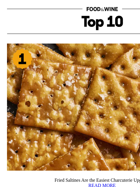 foodandwine newsletter: Fried Saltines Are the Easiest Charcuterie Upgrade