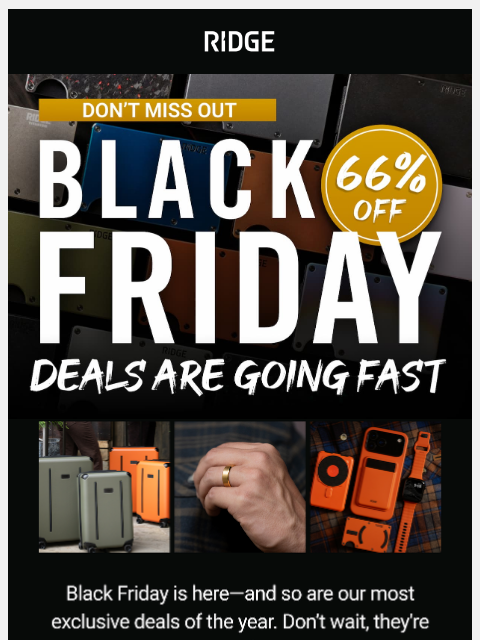 ridge newsletter: TODAY Take 66% Off Premium Styles