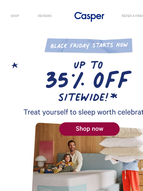 casper newsletter: Today Only: 25% off furniture + more deals