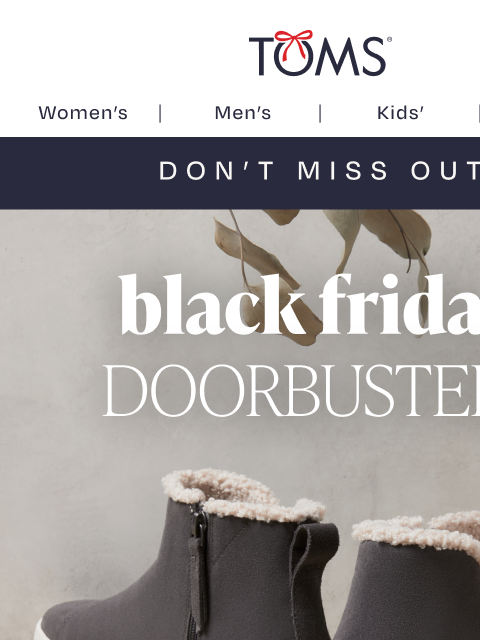 toms newsletter: 🏷️ Just Added! New Black Friday Deals 🏷️