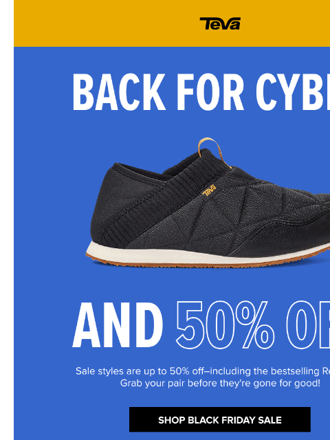 teva newsletter: Black Friday is Here 🖤