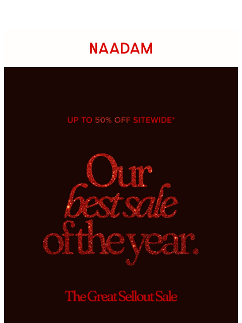 naadam newsletter: Black Friday is HERE